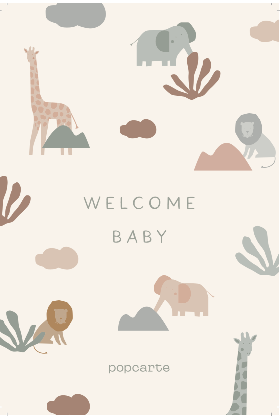 Carte Welcome Baby & code...