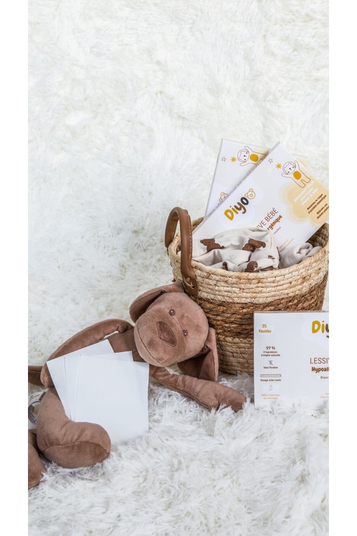 2 feuilles de Lessive bébé Diyoo