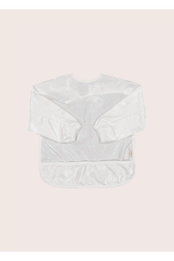 Bavoir tablier manches longues imperméable en coton bio